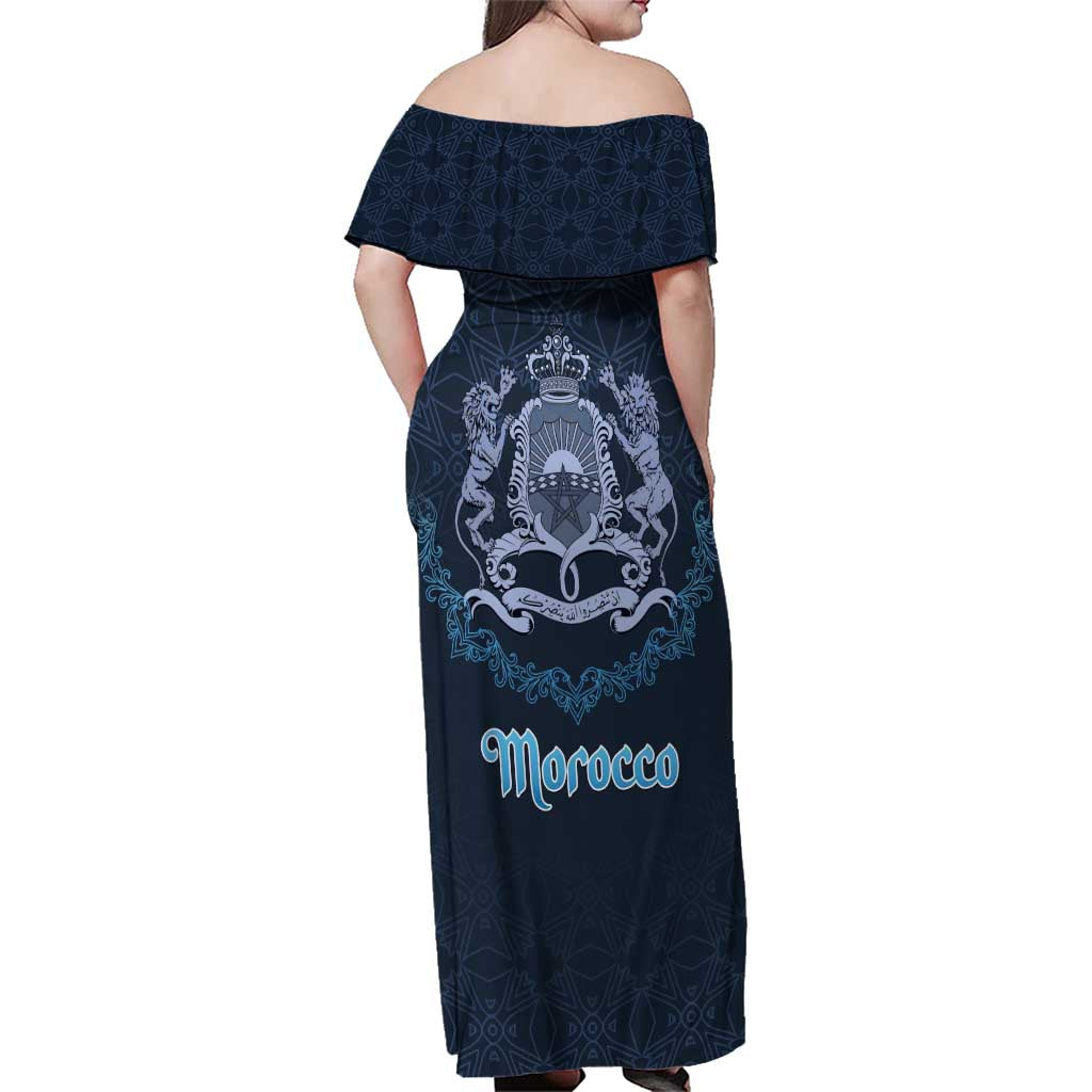 Morocco Happy Eid Mubarak Family Matching Off Shoulder Maxi Dress and Hawaiian Shirt Eid Al-Adha