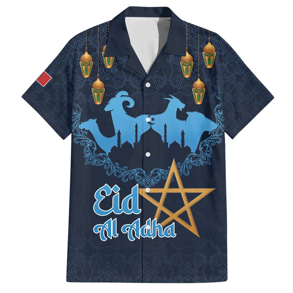 Morocco Happy Eid Mubarak Family Matching Summer Maxi Dress and Hawaiian Shirt Eid Al-Adha