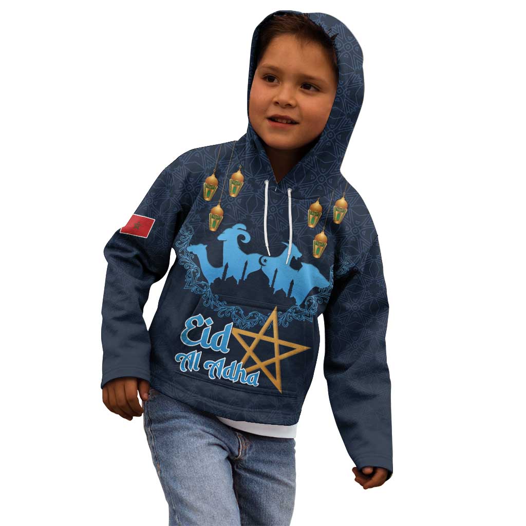 Morocco Happy Eid Mubarak Kid Hoodie Eid Al-Adha