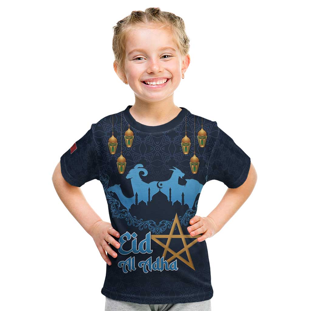 Morocco Happy Eid Mubarak Kid T Shirt Eid Al-Adha