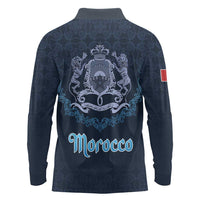 Morocco Happy Eid Mubarak Long Sleeve Polo Shirt Eid Al-Adha