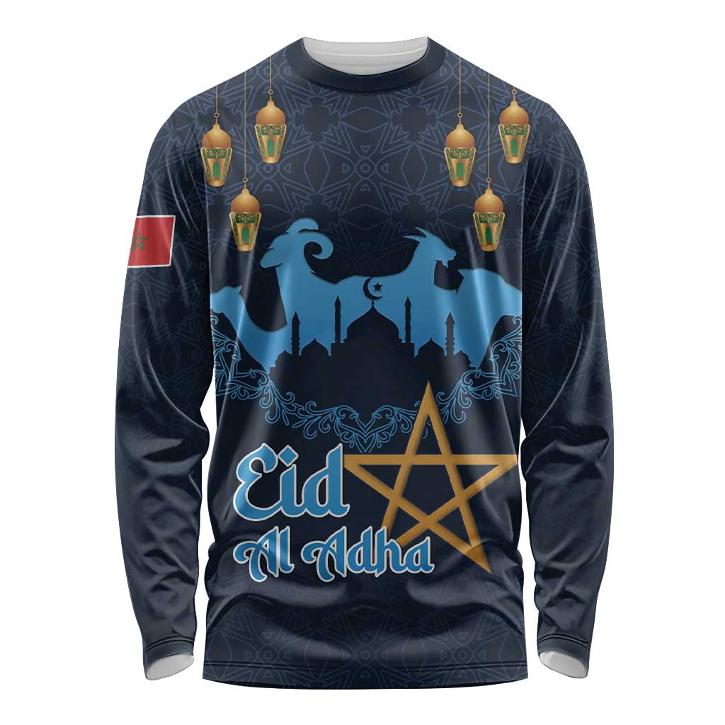Morocco Happy Eid Mubarak Long Sleeve Shirt Eid Al-Adha