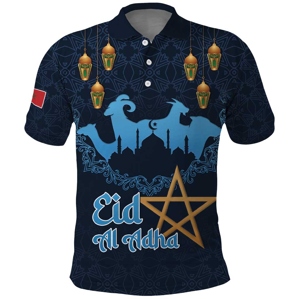 Morocco Happy Eid Mubarak Polo Shirt Eid Al-Adha