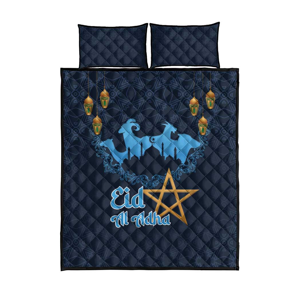 Morocco Happy Eid Mubarak Quilt Bed Set Eid Al-Adha