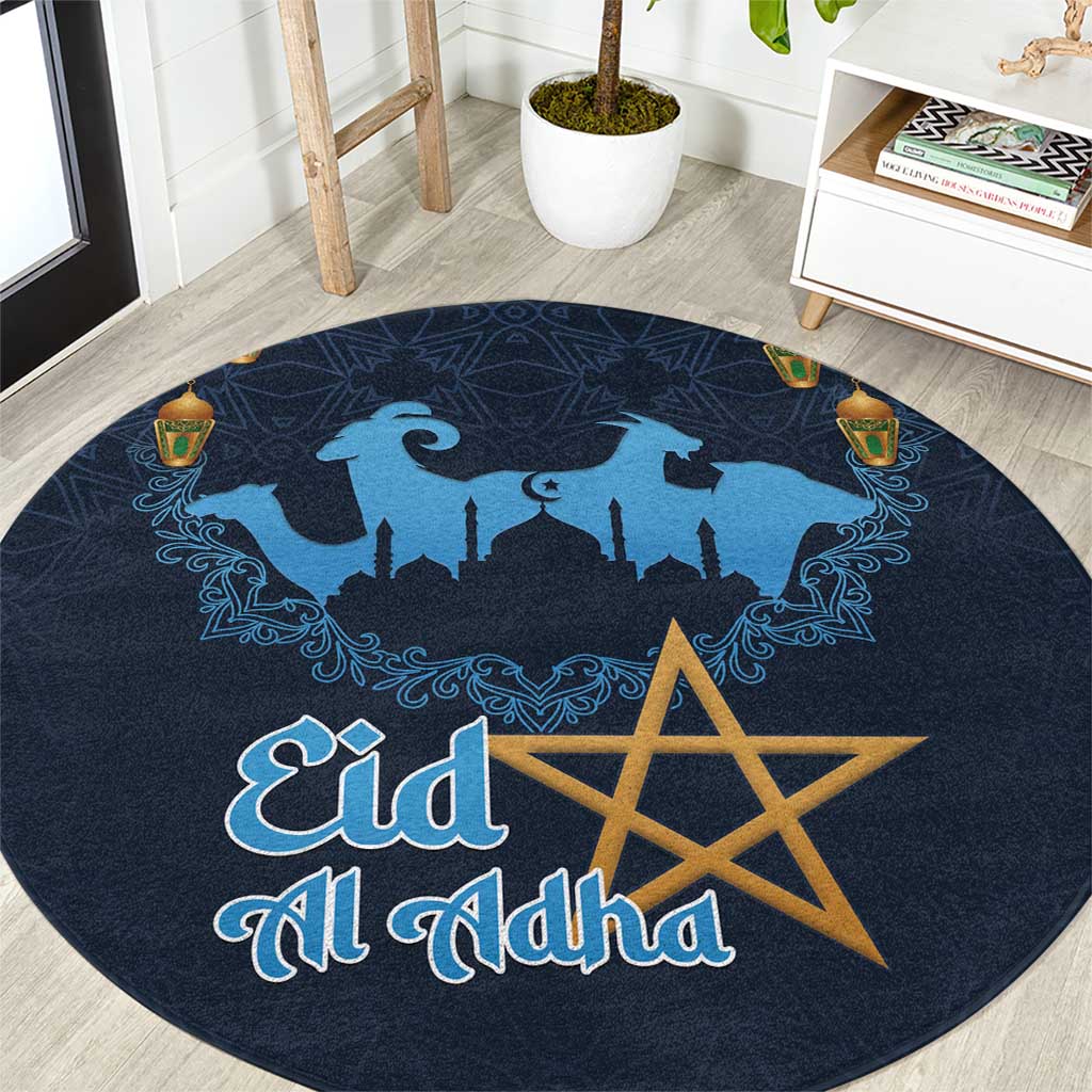 Morocco Happy Eid Mubarak Round Carpet Eid Al-Adha
