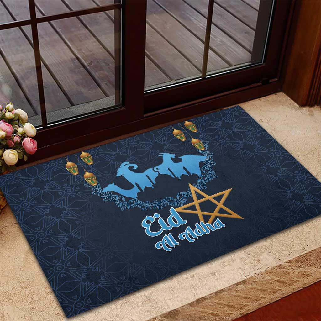 Morocco Happy Eid Mubarak Rubber Doormat Eid Al-Adha