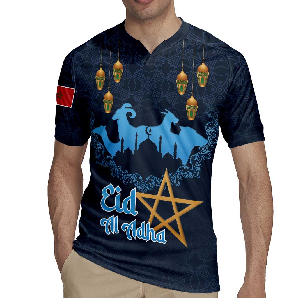 Morocco Happy Eid Mubarak Rugby Jersey Eid Al-Adha