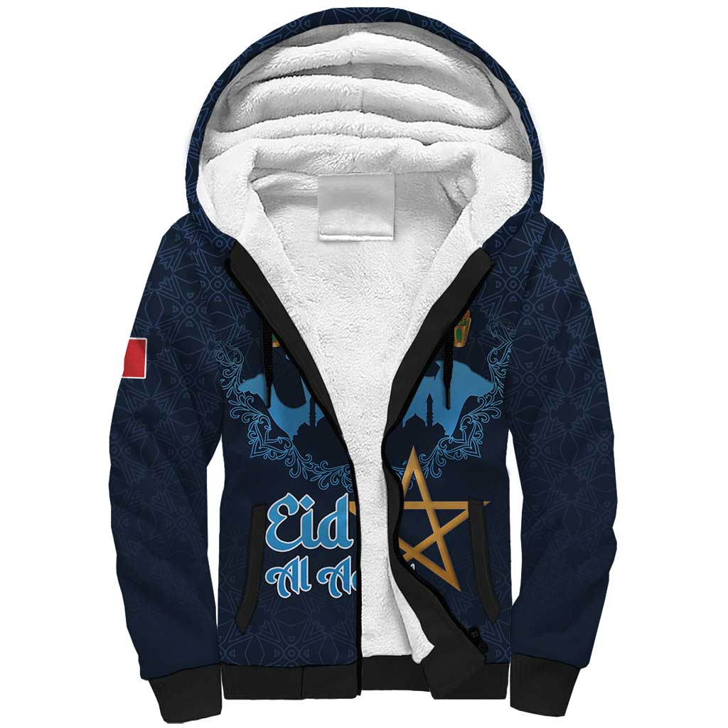 Morocco Happy Eid Mubarak Sherpa Hoodie Eid Al-Adha