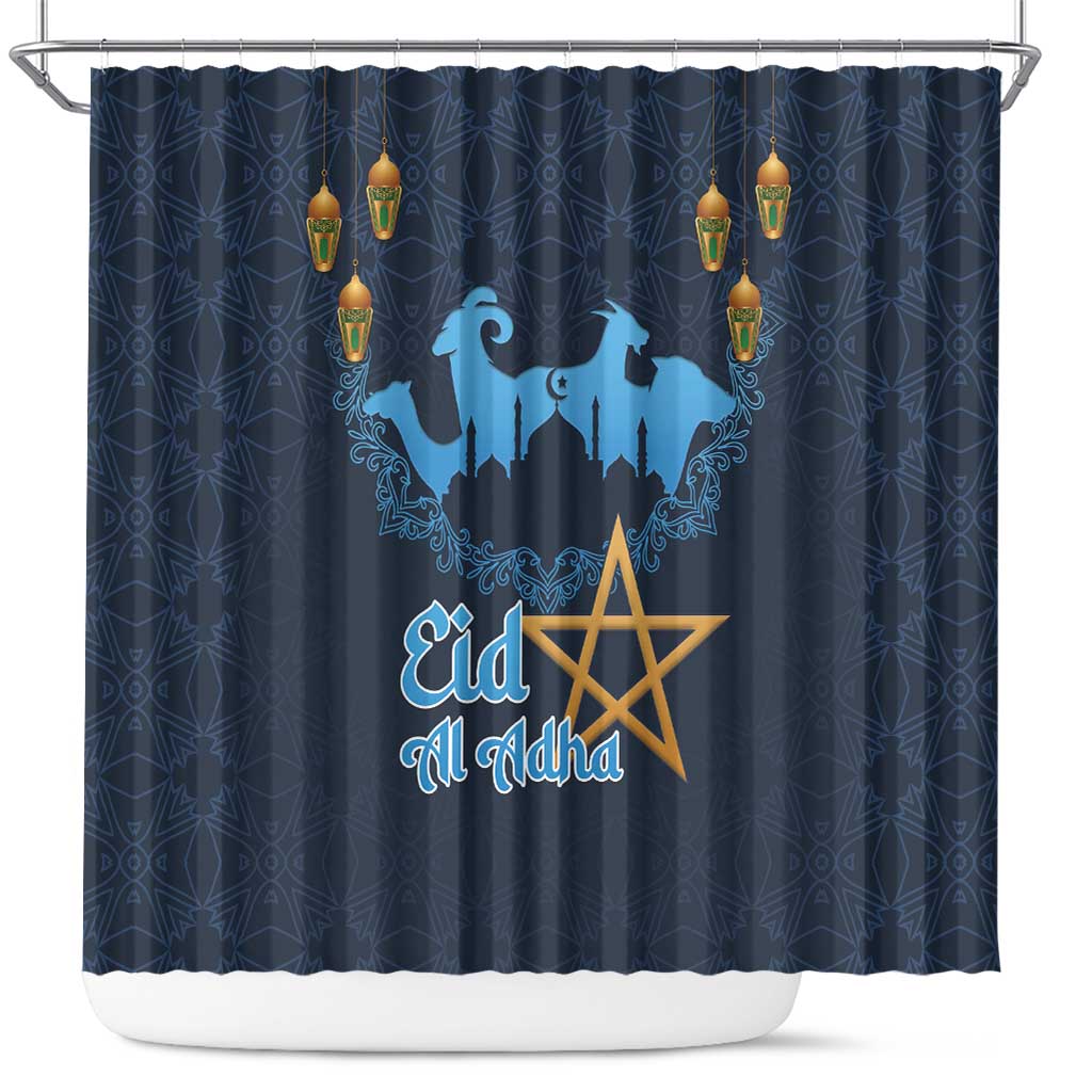 Morocco Happy Eid Mubarak Shower Curtain Eid Al-Adha