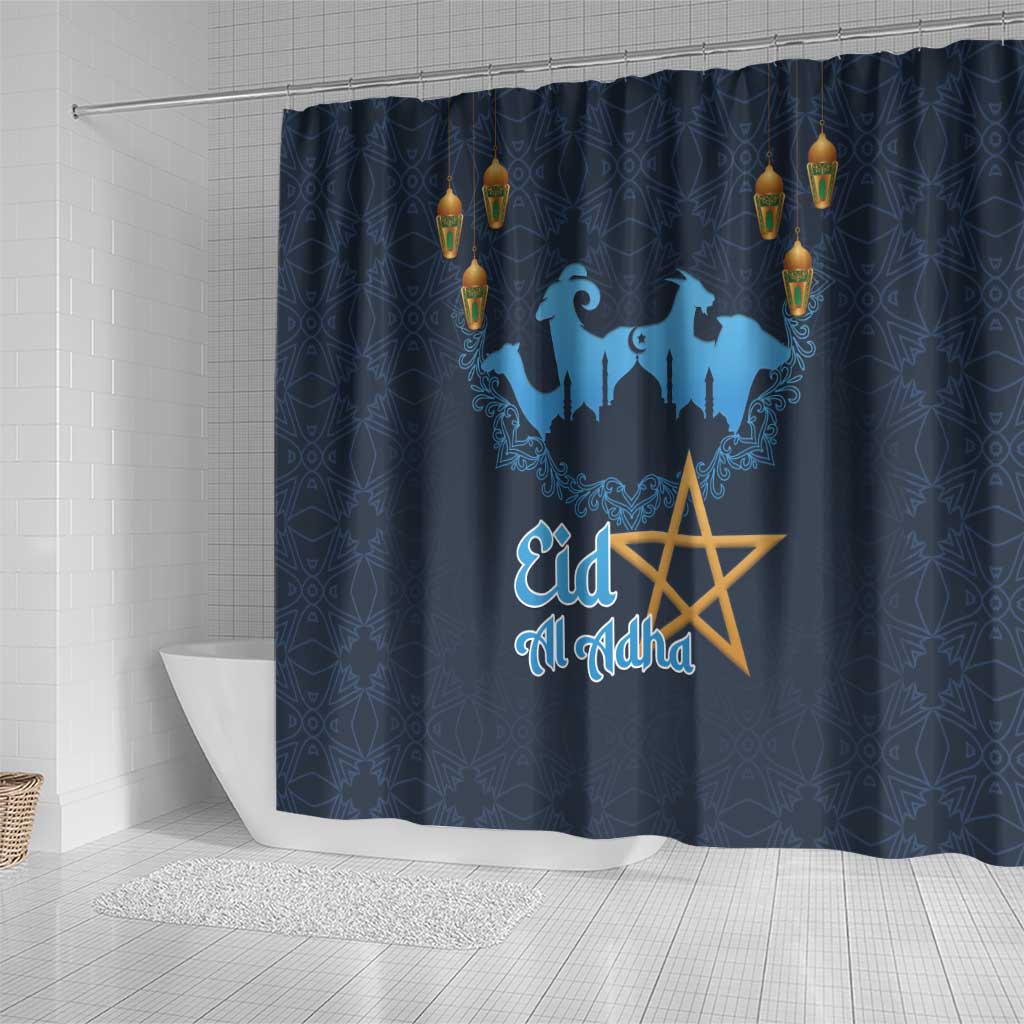 Morocco Happy Eid Mubarak Shower Curtain Eid Al-Adha