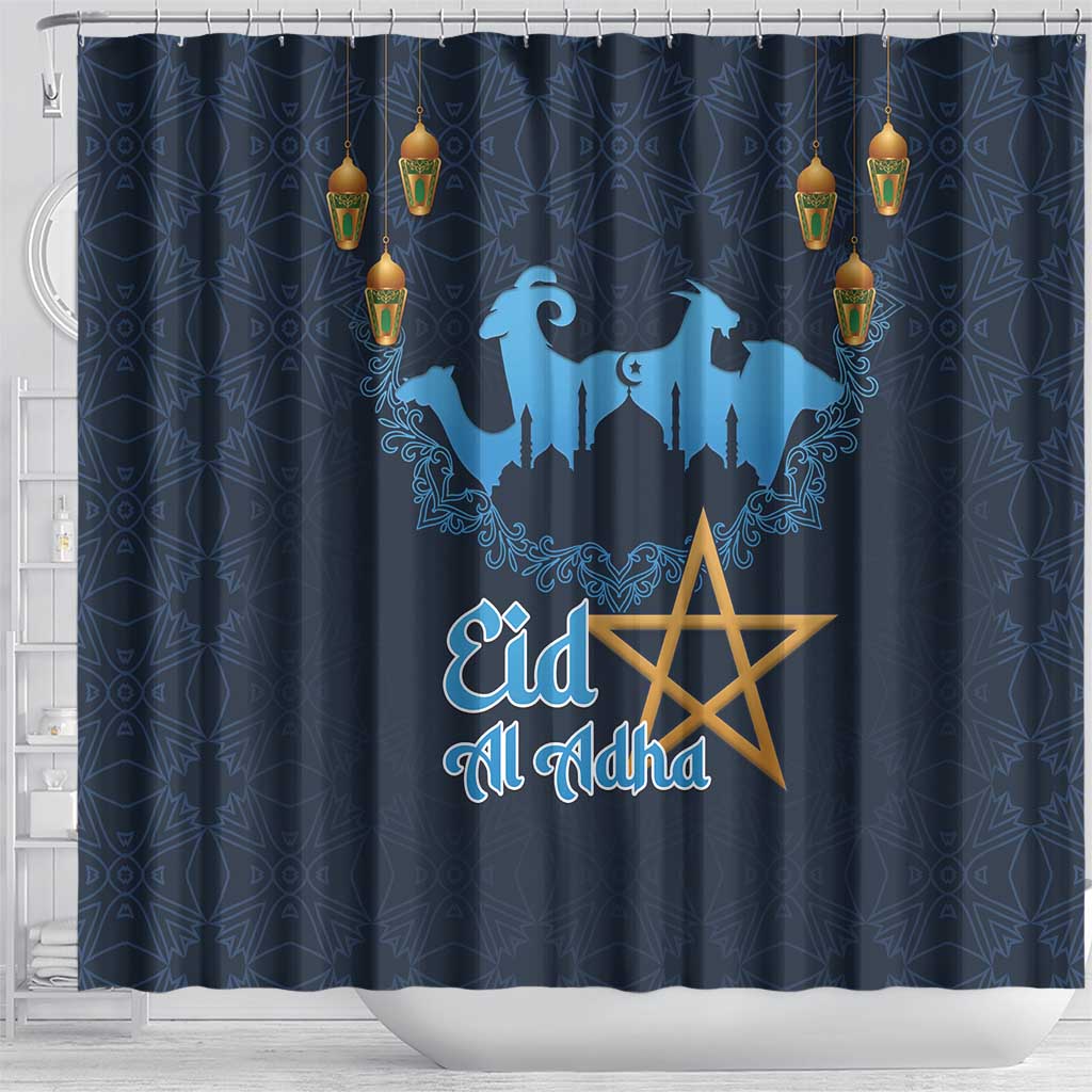 Morocco Happy Eid Mubarak Shower Curtain Eid Al-Adha