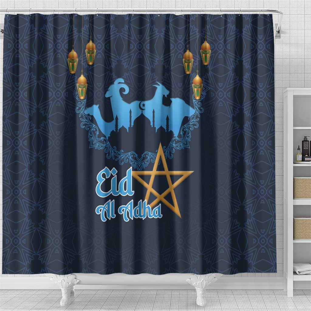 Morocco Happy Eid Mubarak Shower Curtain Eid Al-Adha