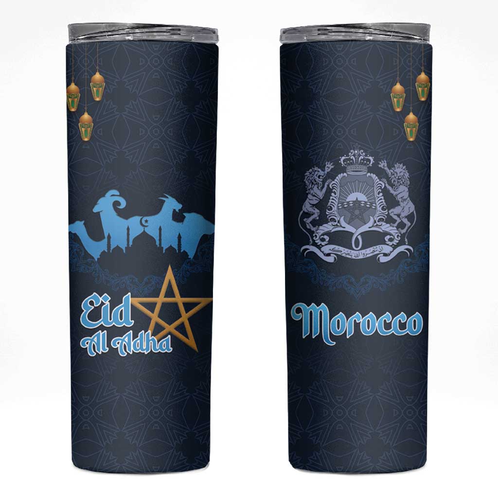 Morocco Happy Eid Mubarak Skinny Tumbler Eid Al-Adha