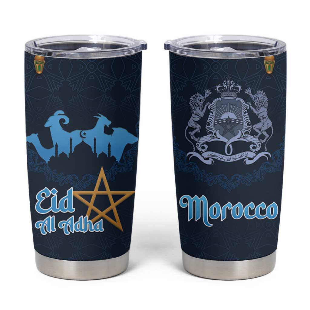 Morocco Happy Eid Mubarak Tumbler Cup Eid Al-Adha