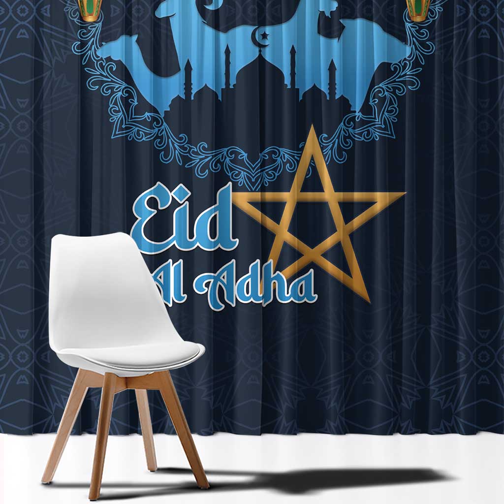 Morocco Happy Eid Mubarak Window Curtain Eid Al-Adha