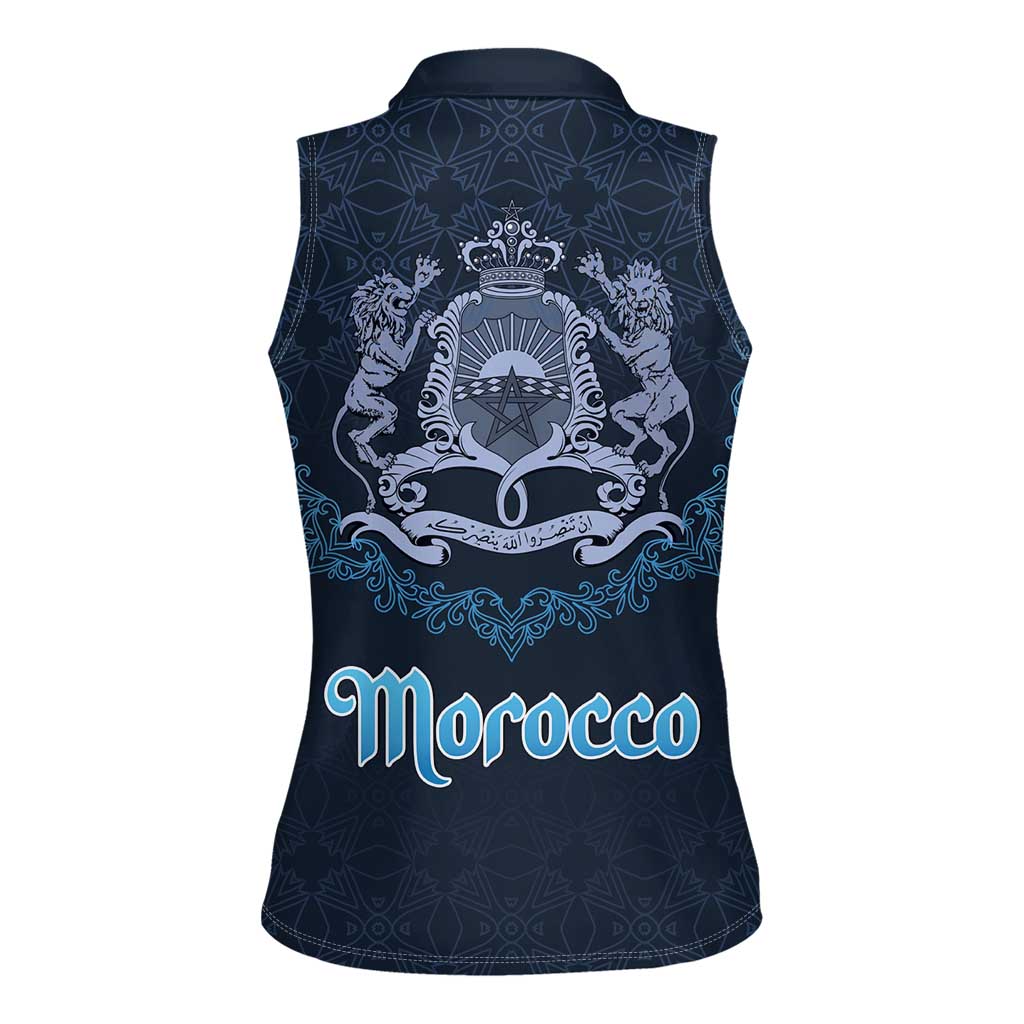 Morocco Happy Eid Mubarak Women Sleeveless Polo Shirt Eid Al-Adha