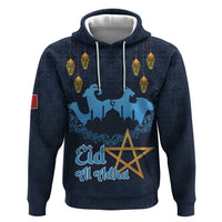 Morocco Happy Eid Mubarak Zip Hoodie Eid Al-Adha
