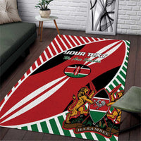 Custom Kenya Rugby Area Rug Flag Style - Wonder Print Shop