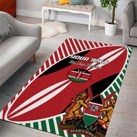 Custom Kenya Rugby Area Rug Flag Style - Wonder Print Shop