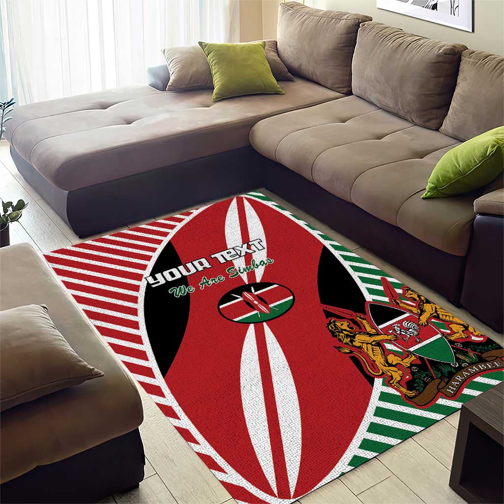 Custom Kenya Rugby Area Rug Flag Style - Wonder Print Shop