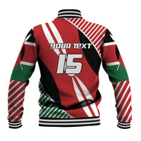 Custom Kenya Rugby Baseball Jacket Flag Style - Wonder Print Shop