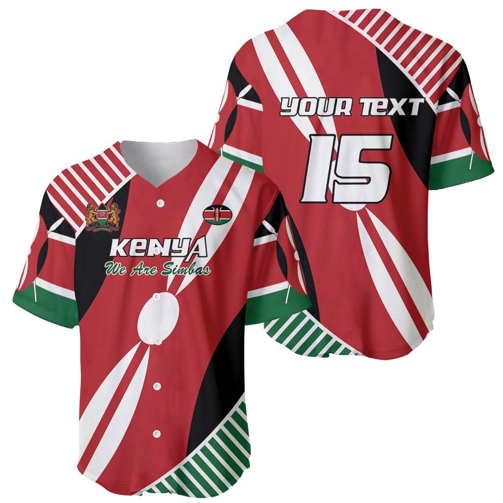 Custom Kenya Rugby Baseball Jersey Flag Style - Wonder Print Shop