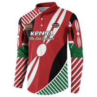 Custom Kenya Rugby Button Sweatshirt Flag Style - Wonder Print Shop