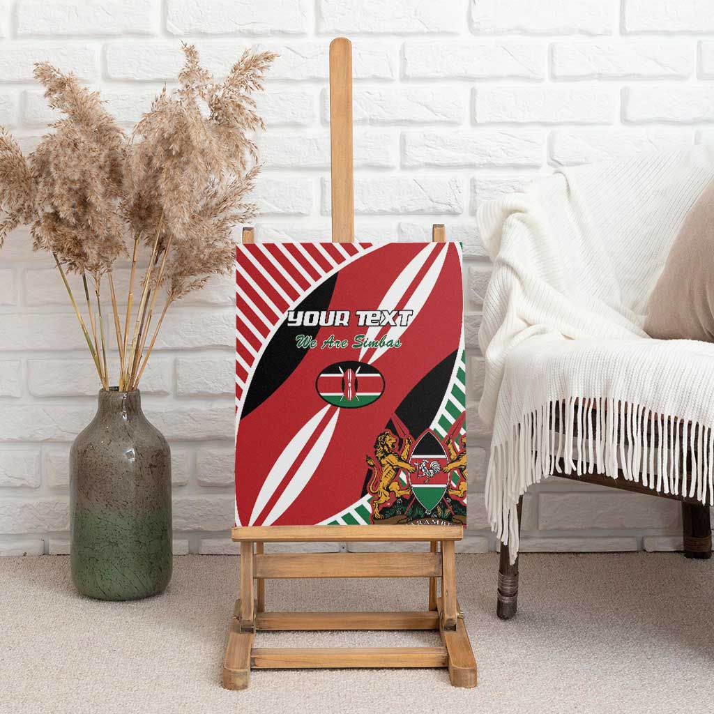 Custom Kenya Rugby Canvas Wall Art Flag Style - Wonder Print Shop