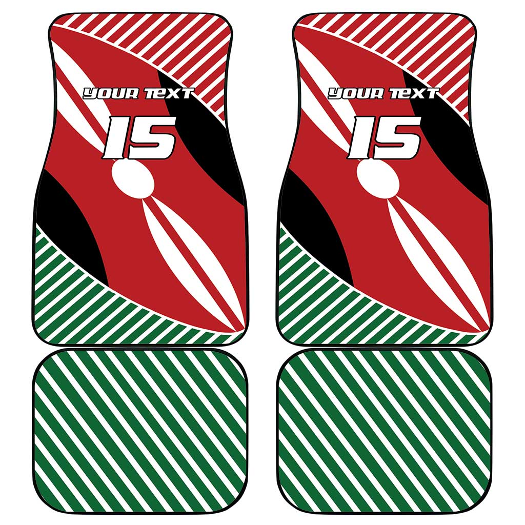 Custom Kenya Rugby Car Mats Flag Style - Wonder Print Shop