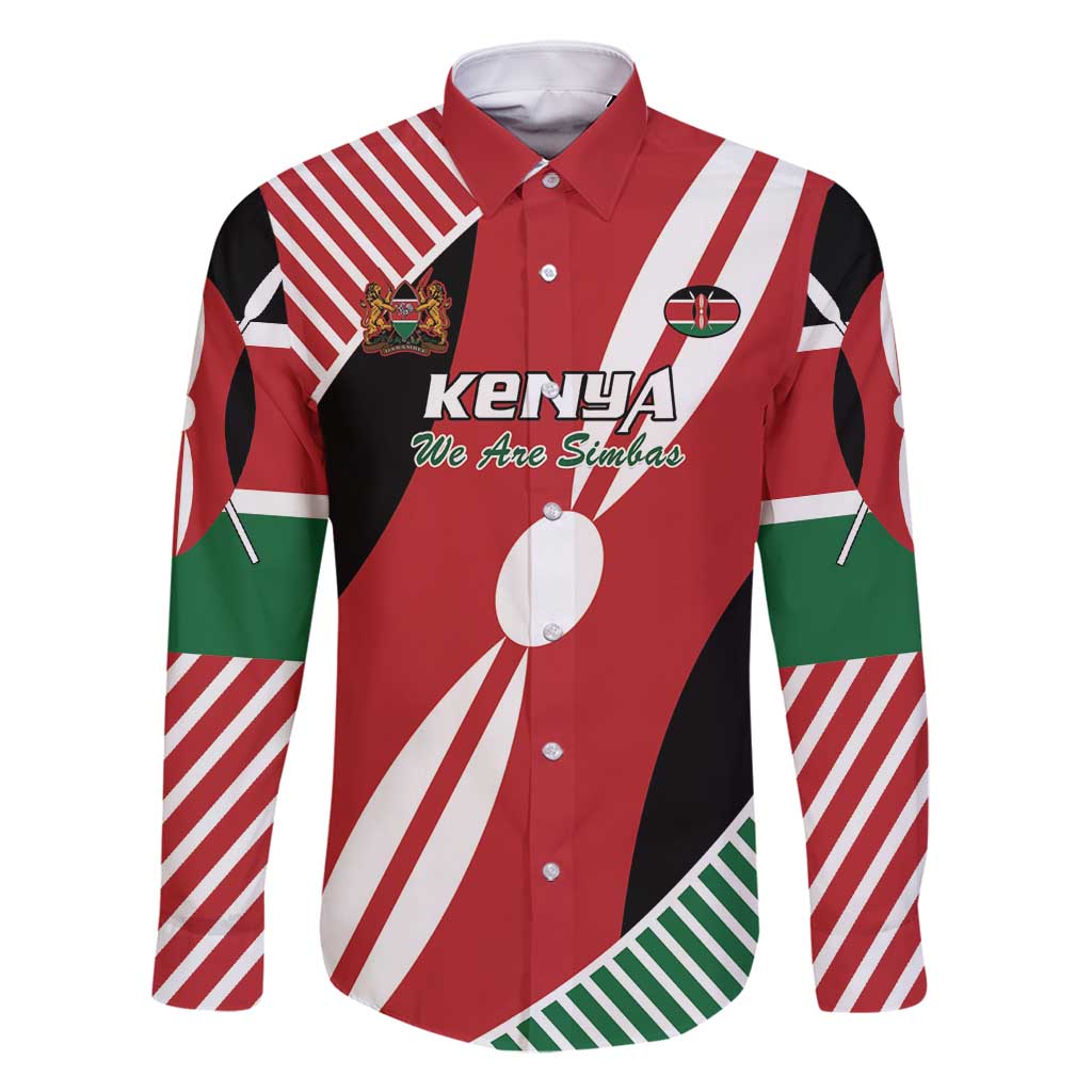 Custom Kenya Rugby Family Matching Long Sleeve Bodycon Dress and Hawaiian Shirt Flag Style - Wonder Print Shop