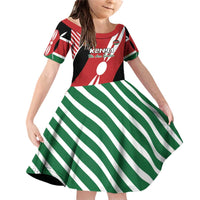 Custom Kenya Rugby Family Matching Off Shoulder Short Dress and Hawaiian Shirt Flag Style - Wonder Print Shop