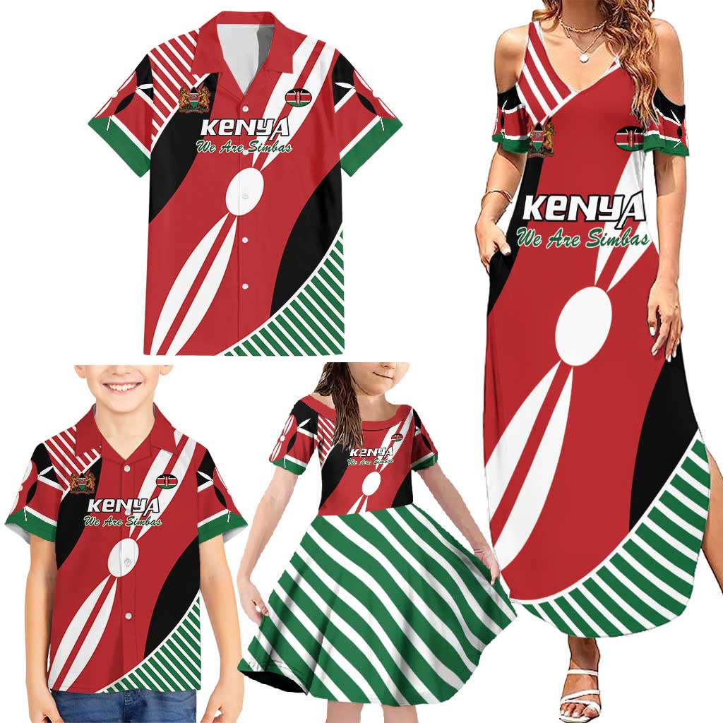 Custom Kenya Rugby Family Matching Summer Maxi Dress and Hawaiian Shirt Flag Style - Wonder Print Shop