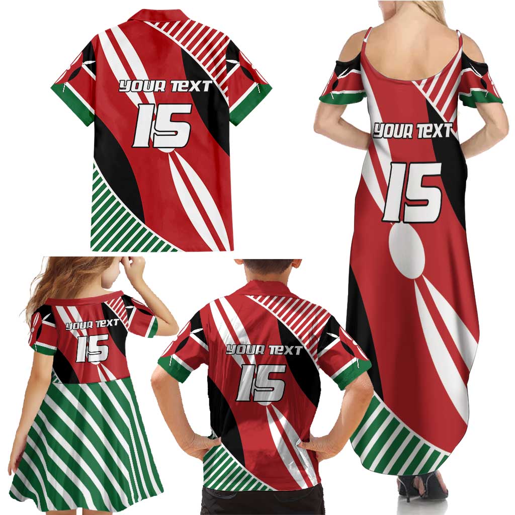 Custom Kenya Rugby Family Matching Summer Maxi Dress and Hawaiian Shirt Flag Style - Wonder Print Shop