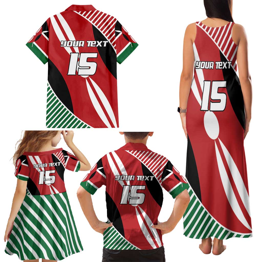Custom Kenya Rugby Family Matching Tank Maxi Dress and Hawaiian Shirt Flag Style - Wonder Print Shop