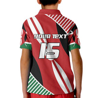 Custom Kenya Rugby Kid Polo Shirt Flag Style - Wonder Print Shop