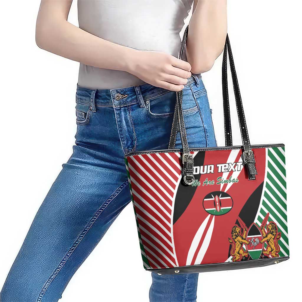 Custom Kenya Rugby Leather Tote Bag Flag Style - Wonder Print Shop