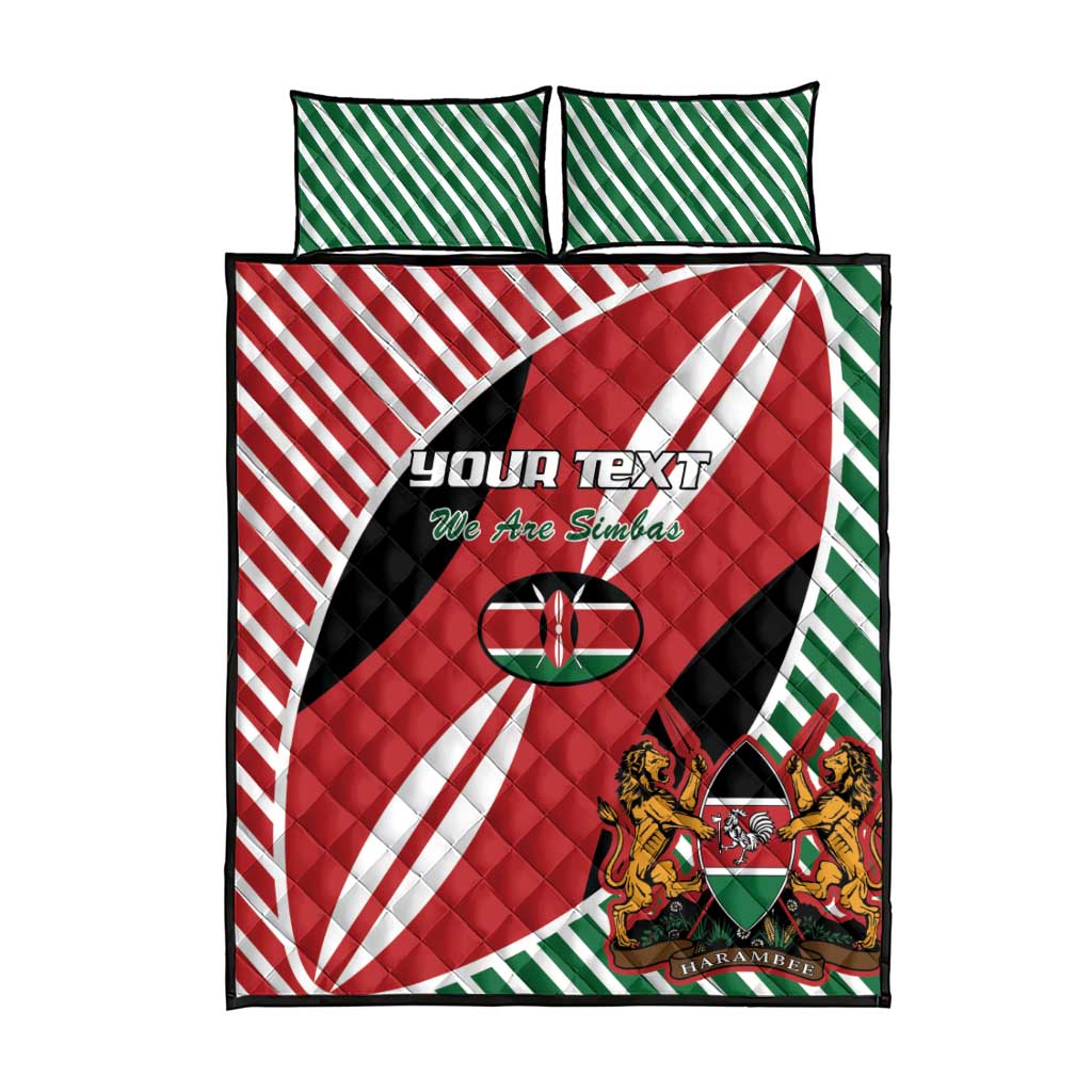 Custom Kenya Rugby Quilt Bed Set Flag Style - Wonder Print Shop
