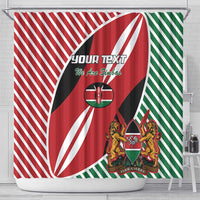 Custom Kenya Rugby Shower Curtain Flag Style