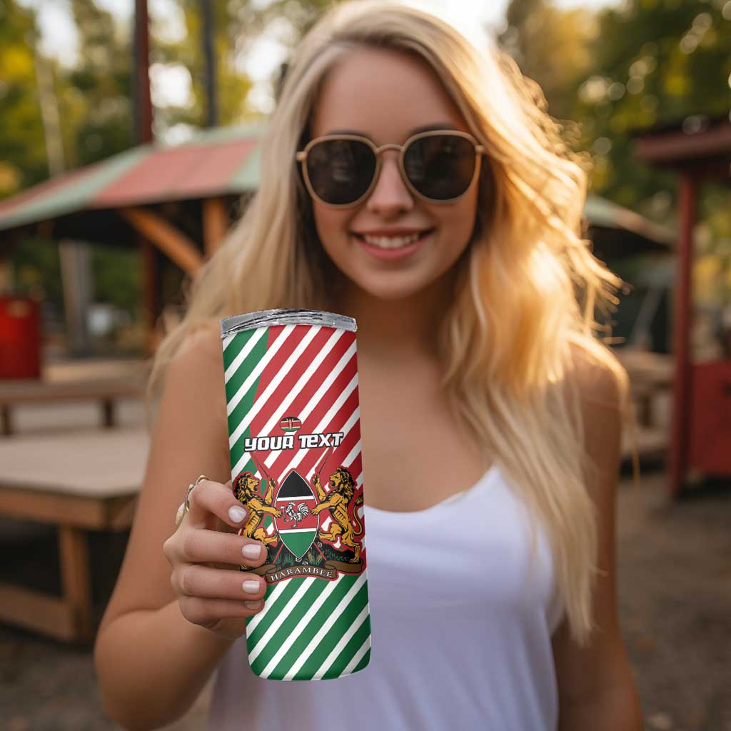 Custom Kenya Rugby Skinny Tumbler Flag Style - Wonder Print Shop