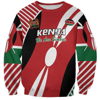 Custom Kenya Rugby Sweatshirt Flag Style - Wonder Print Shop