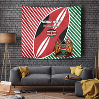 Custom Kenya Rugby Tapestry Flag Style - Wonder Print Shop