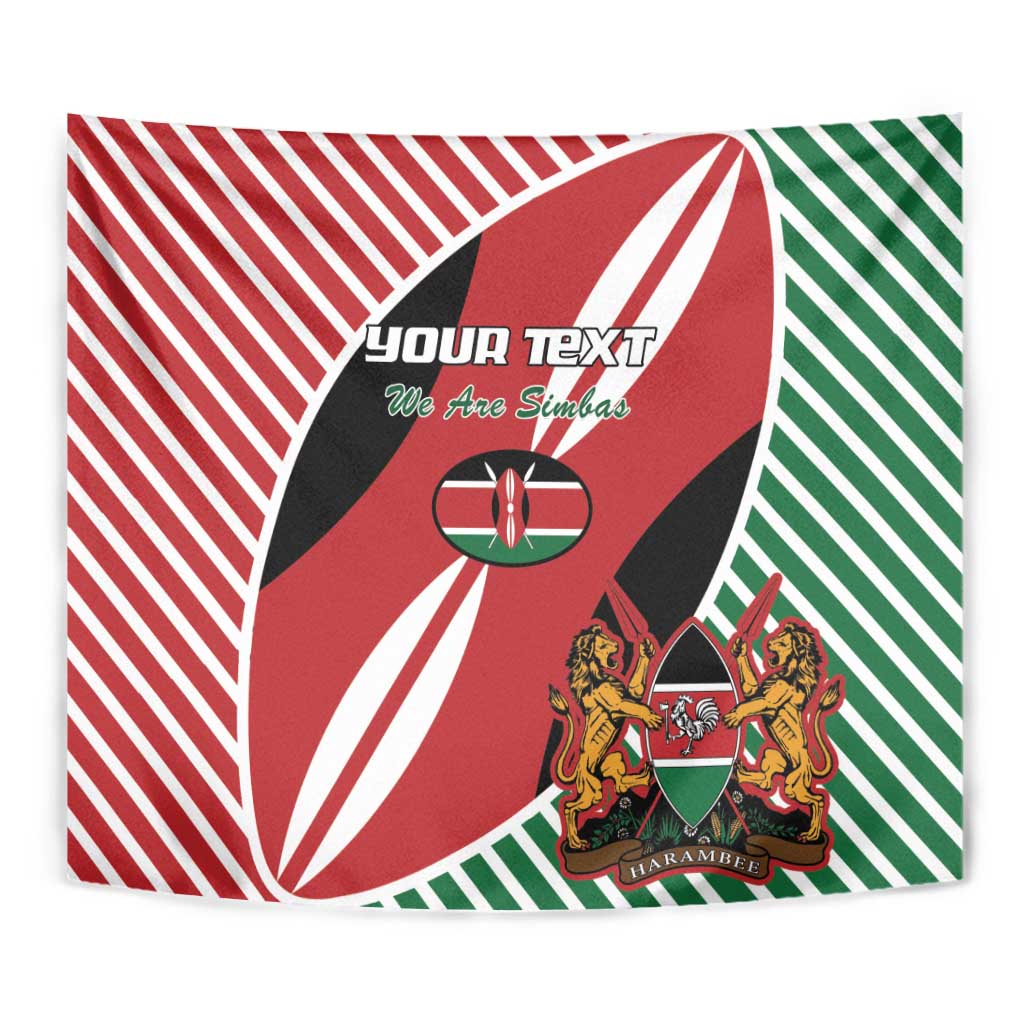 Custom Kenya Rugby Tapestry Flag Style - Wonder Print Shop