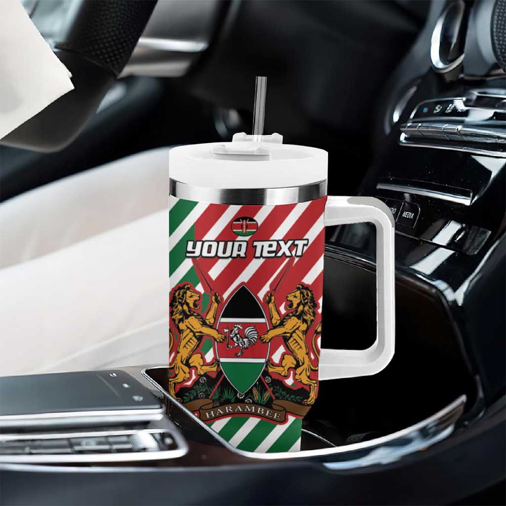 Custom Kenya Rugby Tumbler With Handle Flag Style - Wonder Print Shop