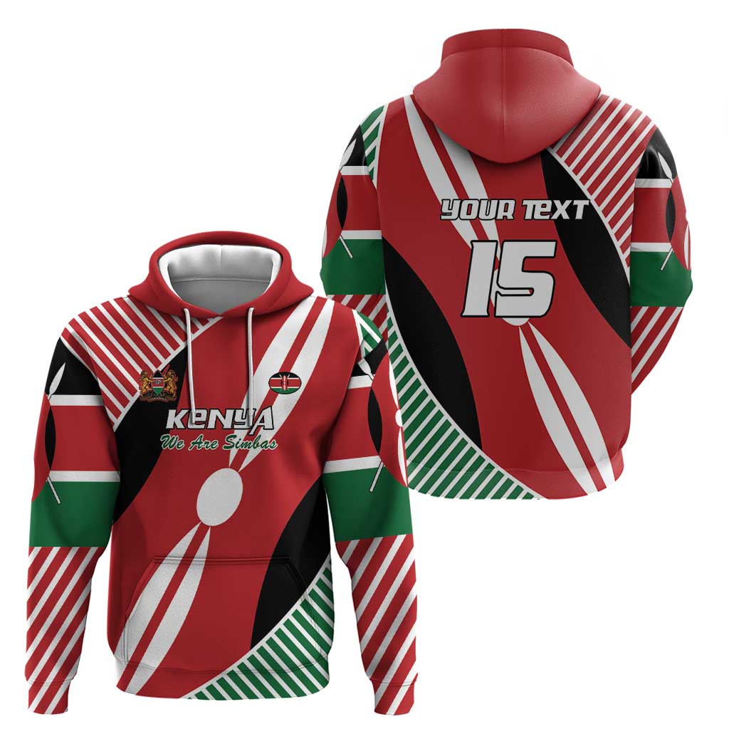 Custom Kenya Rugby Zip Hoodie Flag Style - Wonder Print Shop