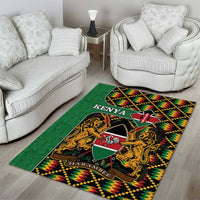 Kenya Area Rug Coat Of Arms Kente Pattern - Wonder Print Shop