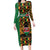 Kenya Family Matching Long Sleeve Bodycon Dress and Hawaiian Shirt Coat Of Arms Kente Pattern - Wonder Print Shop