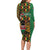 Kenya Family Matching Long Sleeve Bodycon Dress and Hawaiian Shirt Coat Of Arms Kente Pattern - Wonder Print Shop