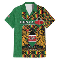 Kenya Family Matching Mermaid Dress and Hawaiian Shirt Coat Of Arms Kente Pattern - Wonder Print Shop