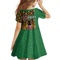 Kenya Family Matching Puletasi and Hawaiian Shirt Coat Of Arms Kente Pattern - Wonder Print Shop