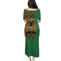 Kenya Puletasi Coat Of Arms Kente Pattern - Wonder Print Shop